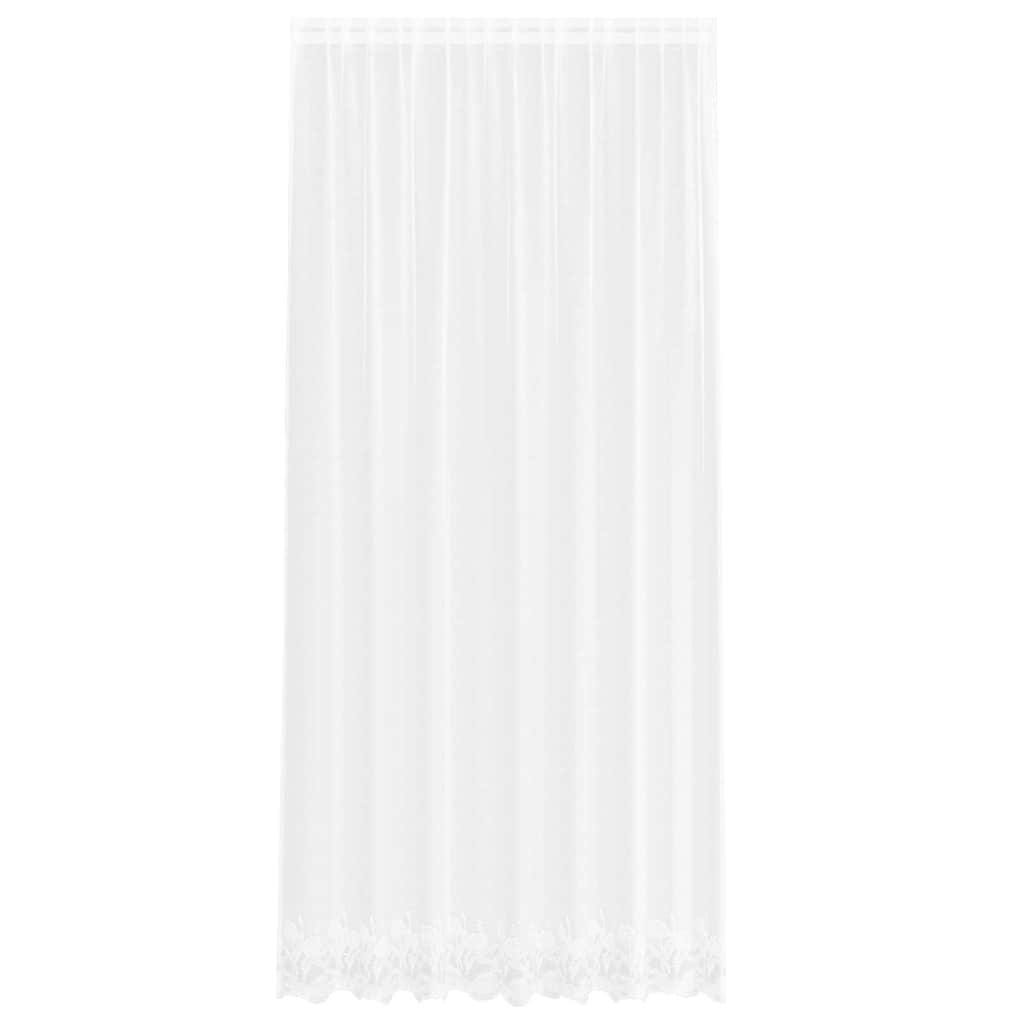 Lace Curtain with Curtains White 200x280cm Polyester